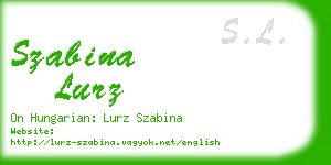 szabina lurz business card